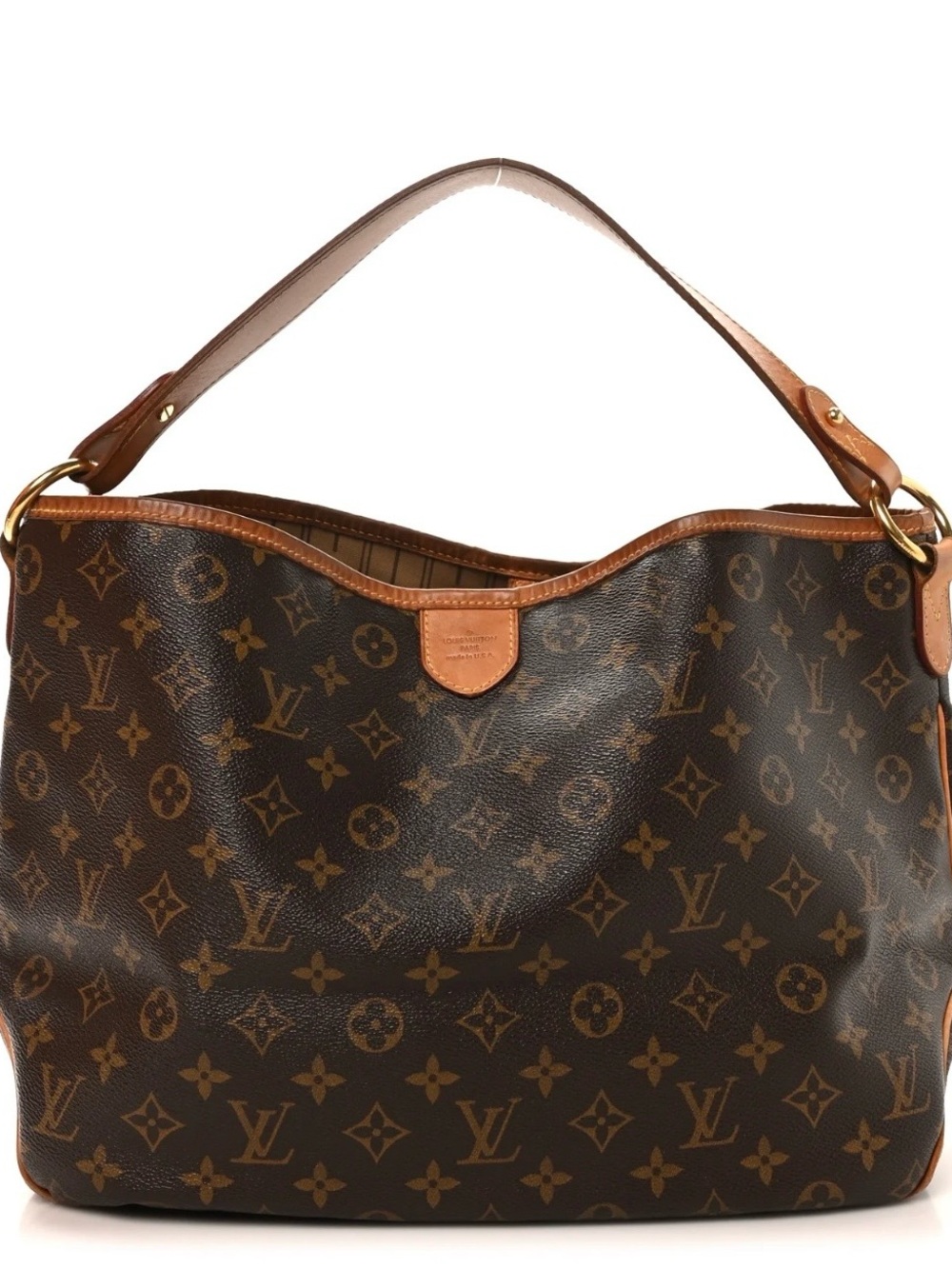 Louis Vuitton Monogram AUTHENTIC Canvas Hobo Shoulder Bag in Brown and Tan